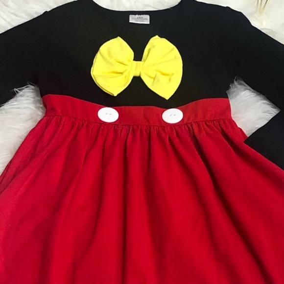 ✨HP✨Minnie Little Miss Mouse Dress Yellow Bow - Picture 5 of 6